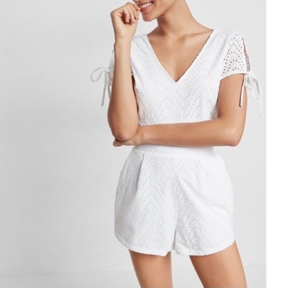NWOT EXPRESS WHITE EYELET JUMPSUIT